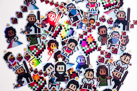 10-Pack of Catholic Video Game Stickers (RANDOM)
