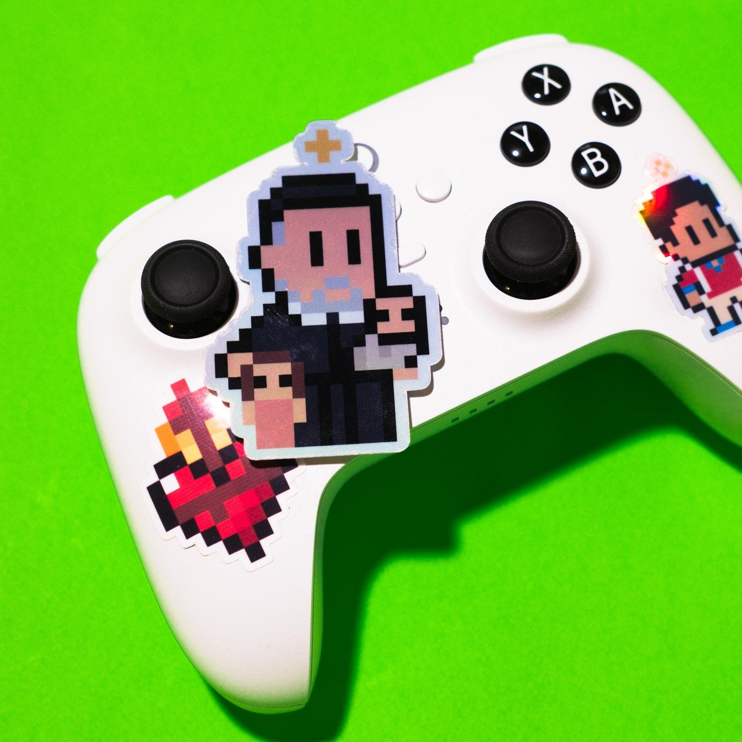 Holographic Saint Vincent de Paul Video Game Sticker