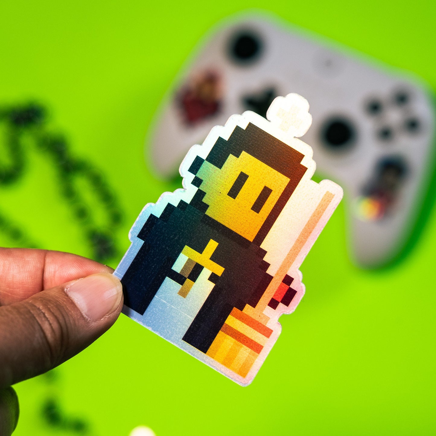 St. Martin de Porres Holographic Video Game Sticker