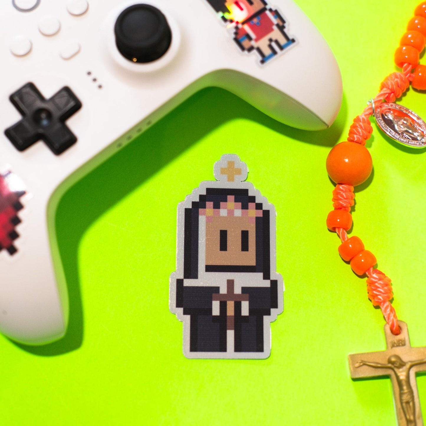 St. Rose of Lima Holographic Video Game Sticker