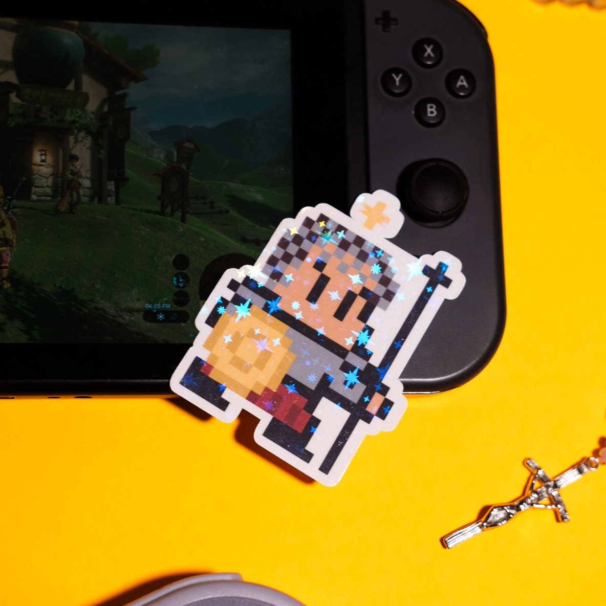 Glittery St. Joan of Arc Video Game Sticker