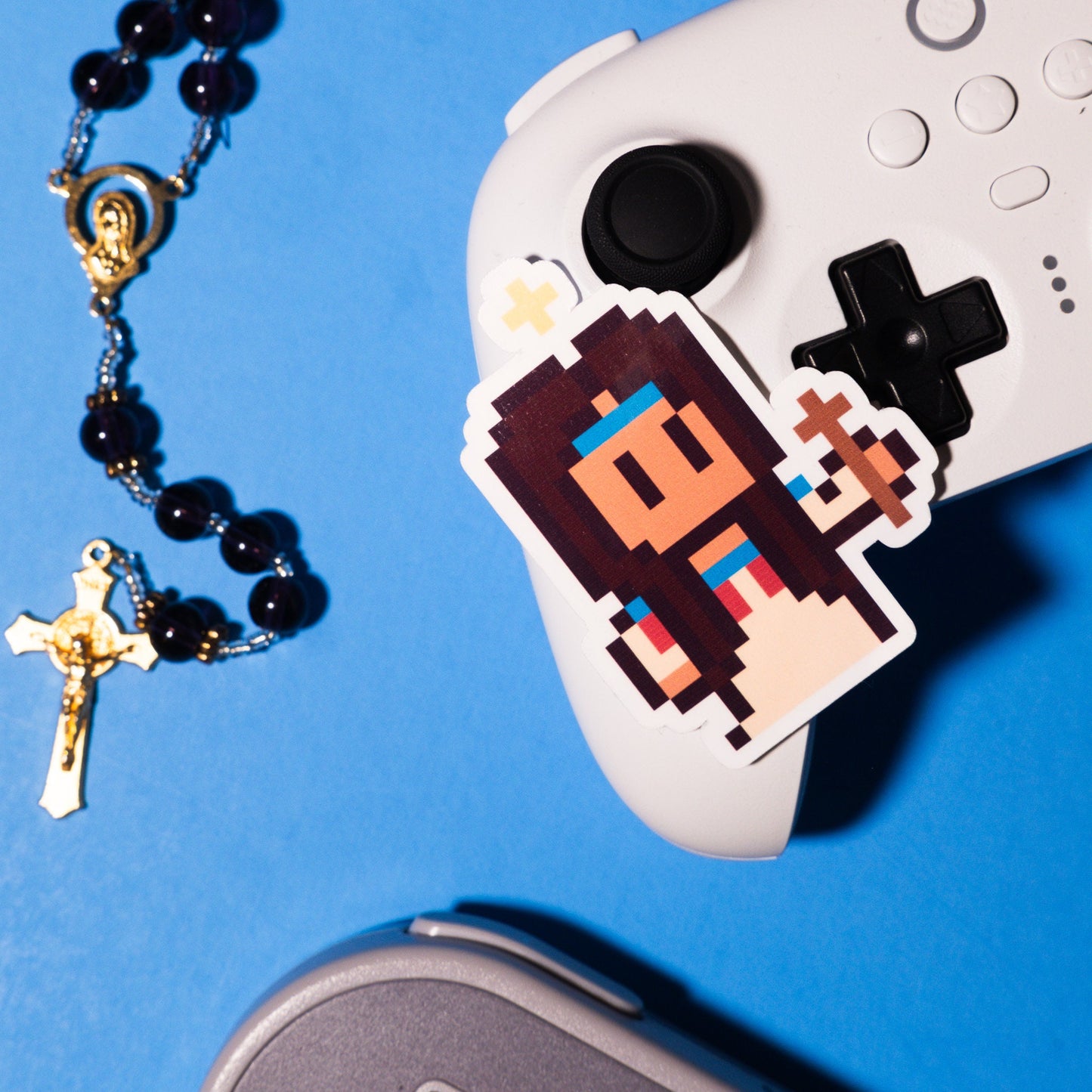 St. Kateri Tekakwitha Retro Video Game Sticker