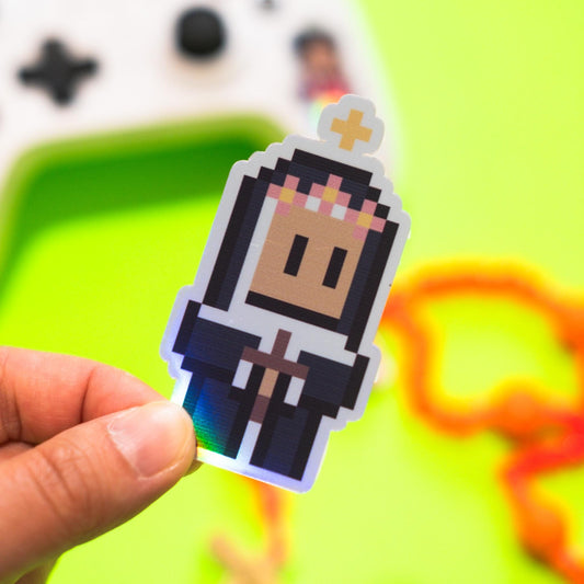 St. Rose of Lima Holographic Video Game Sticker