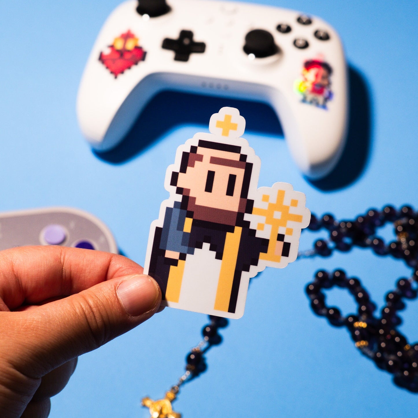 St. Hyacinth Retro Video Game Sticker