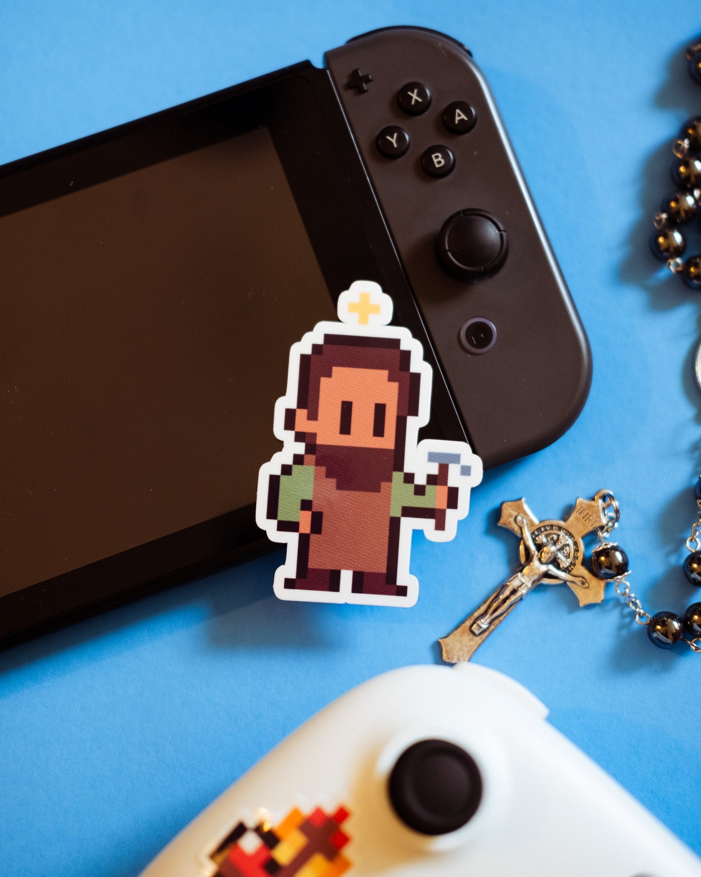 St. Joseph the Worker Video Game Sticker