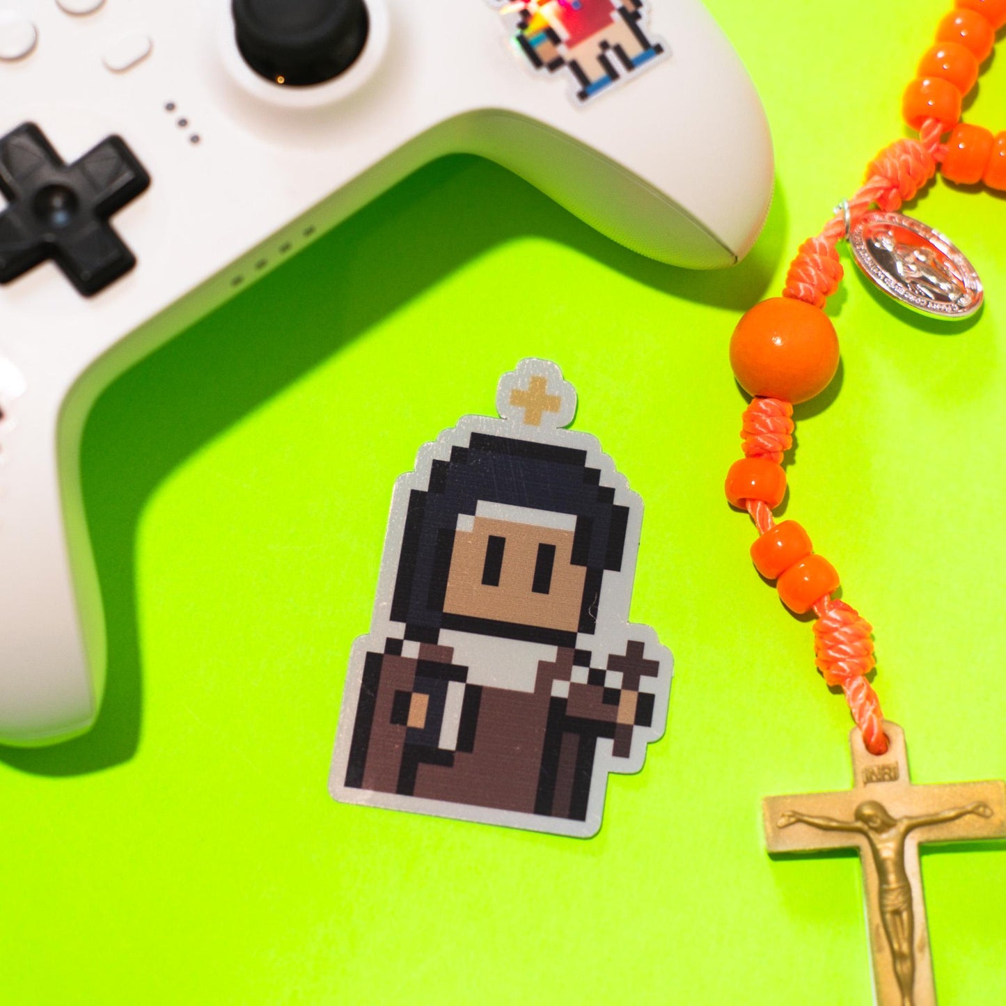St. Elizabeth of the Trinity Holographic Video Game Sticker