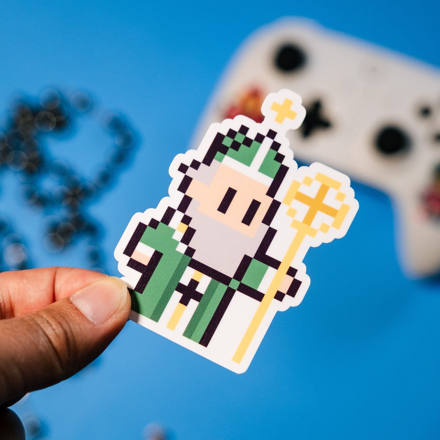 St. Patrick Video Game Sticker