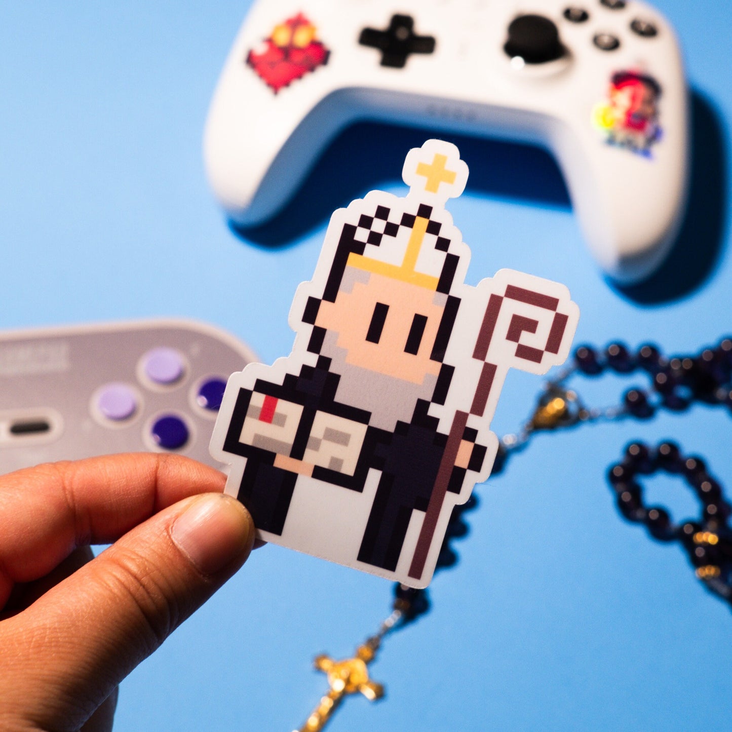 St. Albert the Great Retro Video Game Sticker