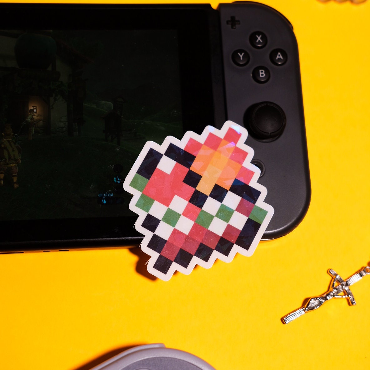 Glittery Most Chaste Heart of Joseph Video Game Sticker