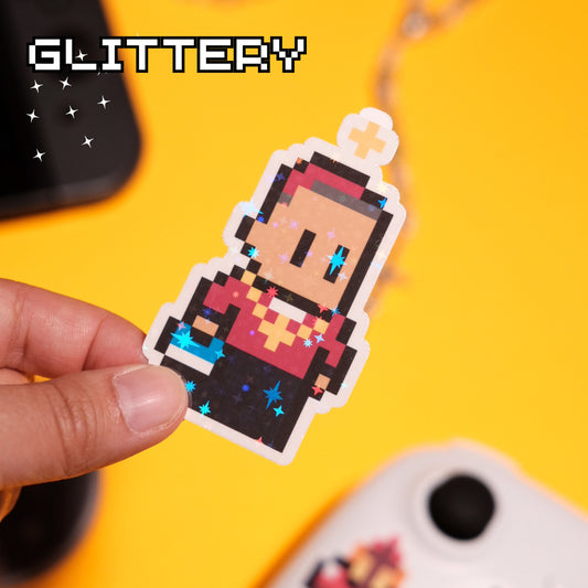 Glittery St. Alphonsus Liguori Video Game Sticker