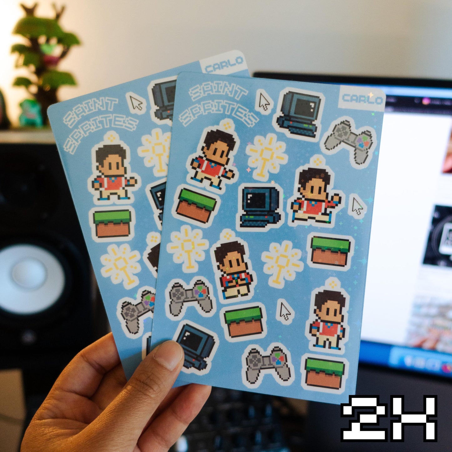 Saint Carlo Video Game Sprite Sticker Sheets