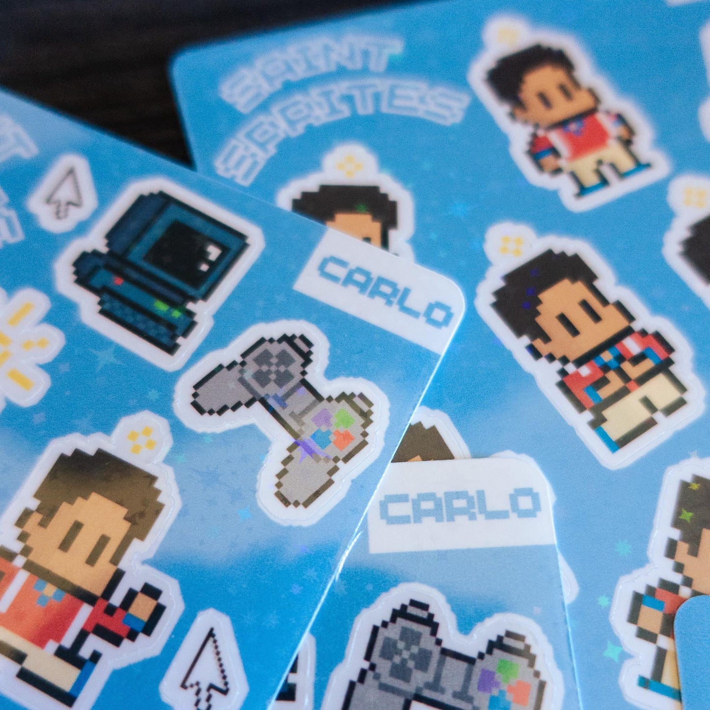 Saint Carlo Video Game Sprite Sticker Sheets