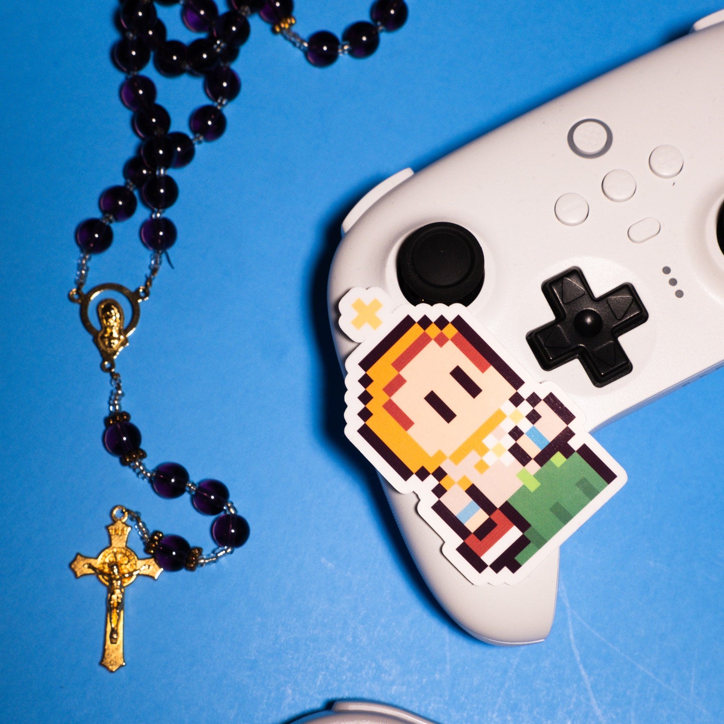 St. Dymphna Retro Video Game Sticker