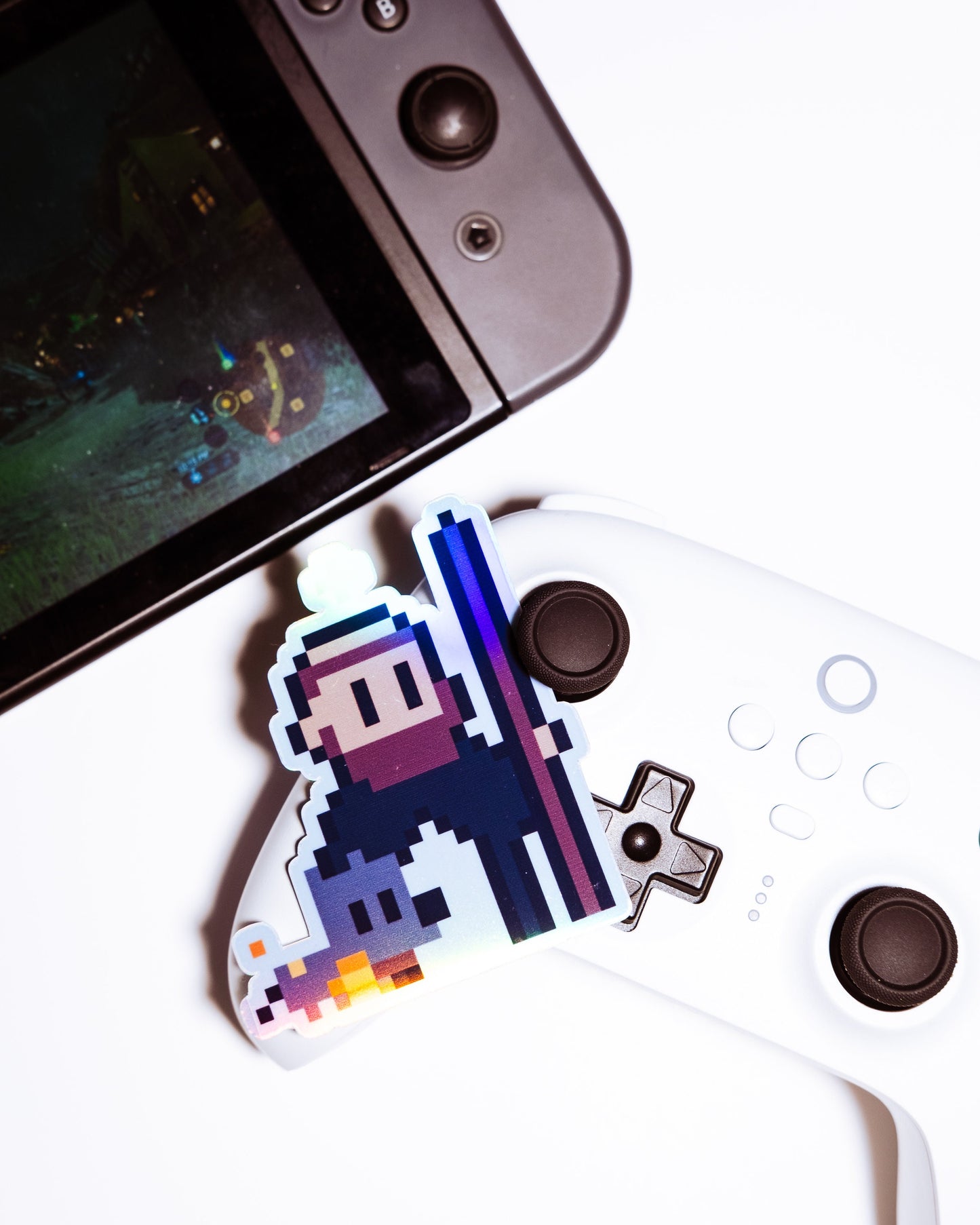 Holographic St. Dominic O.P. Video Game Sticker