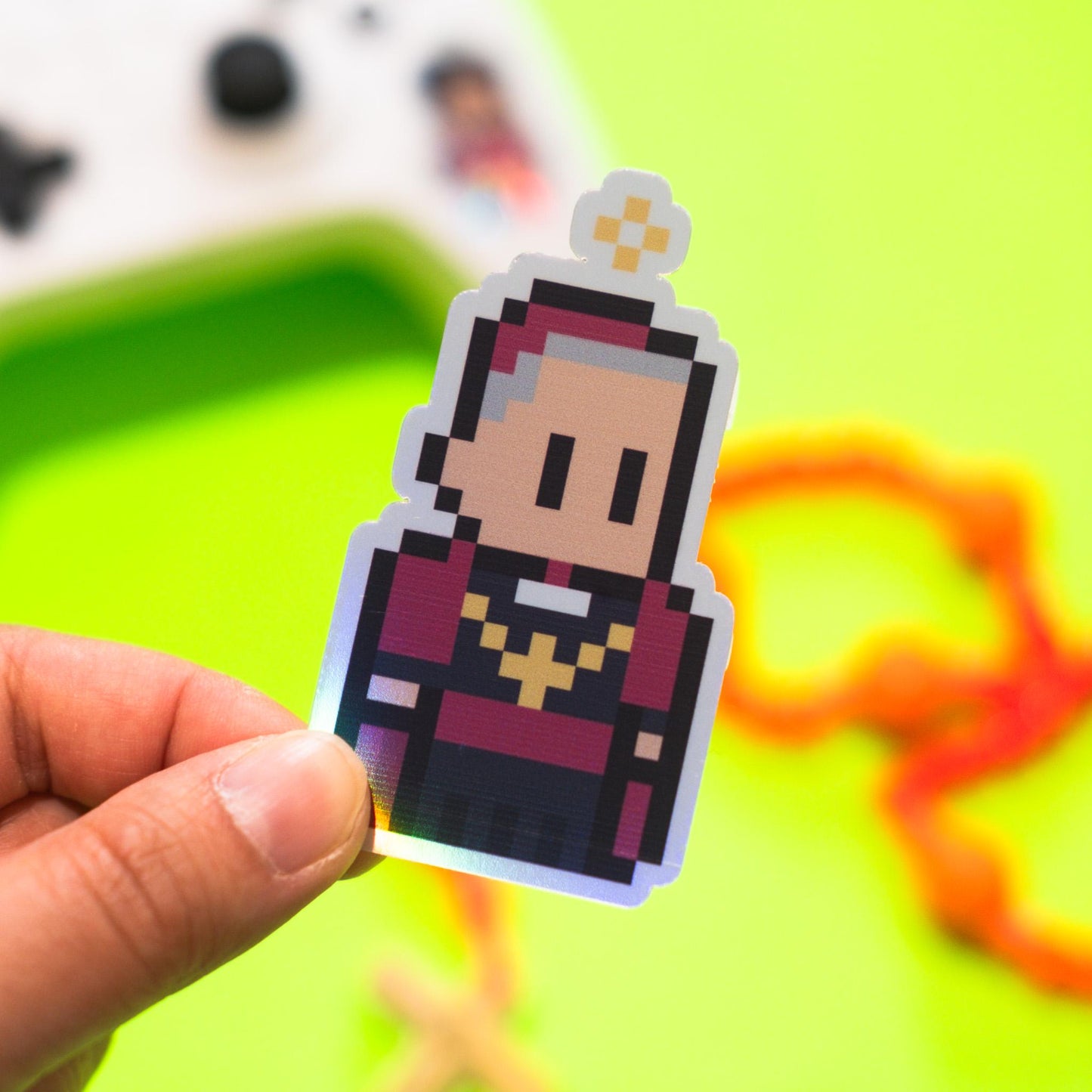 Ven. Fulton Sheen Holographic Video Game Sticker