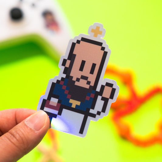 St. Francis de Sales Holographic Video Game Sticker