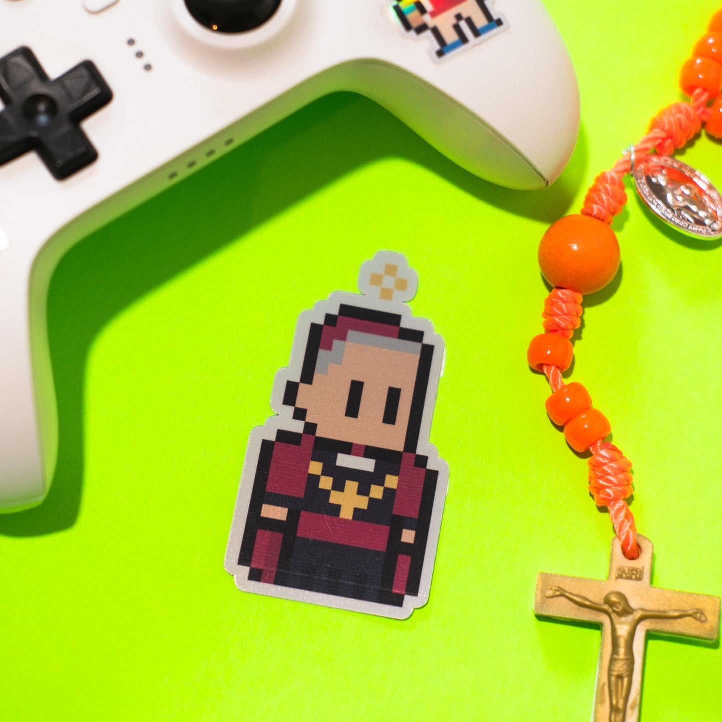 Ven. Fulton Sheen Holographic Video Game Sticker