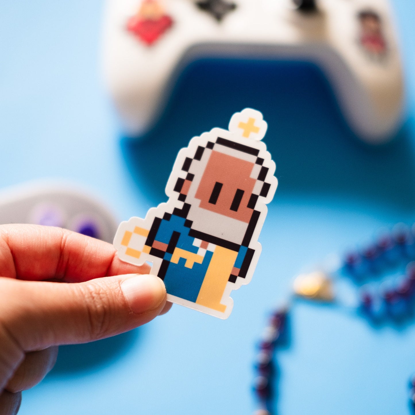 St. Peter Retro Video Game Sticker