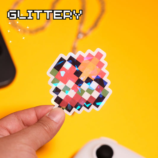 Glittery Most Chaste Heart of Joseph Video Game Sticker