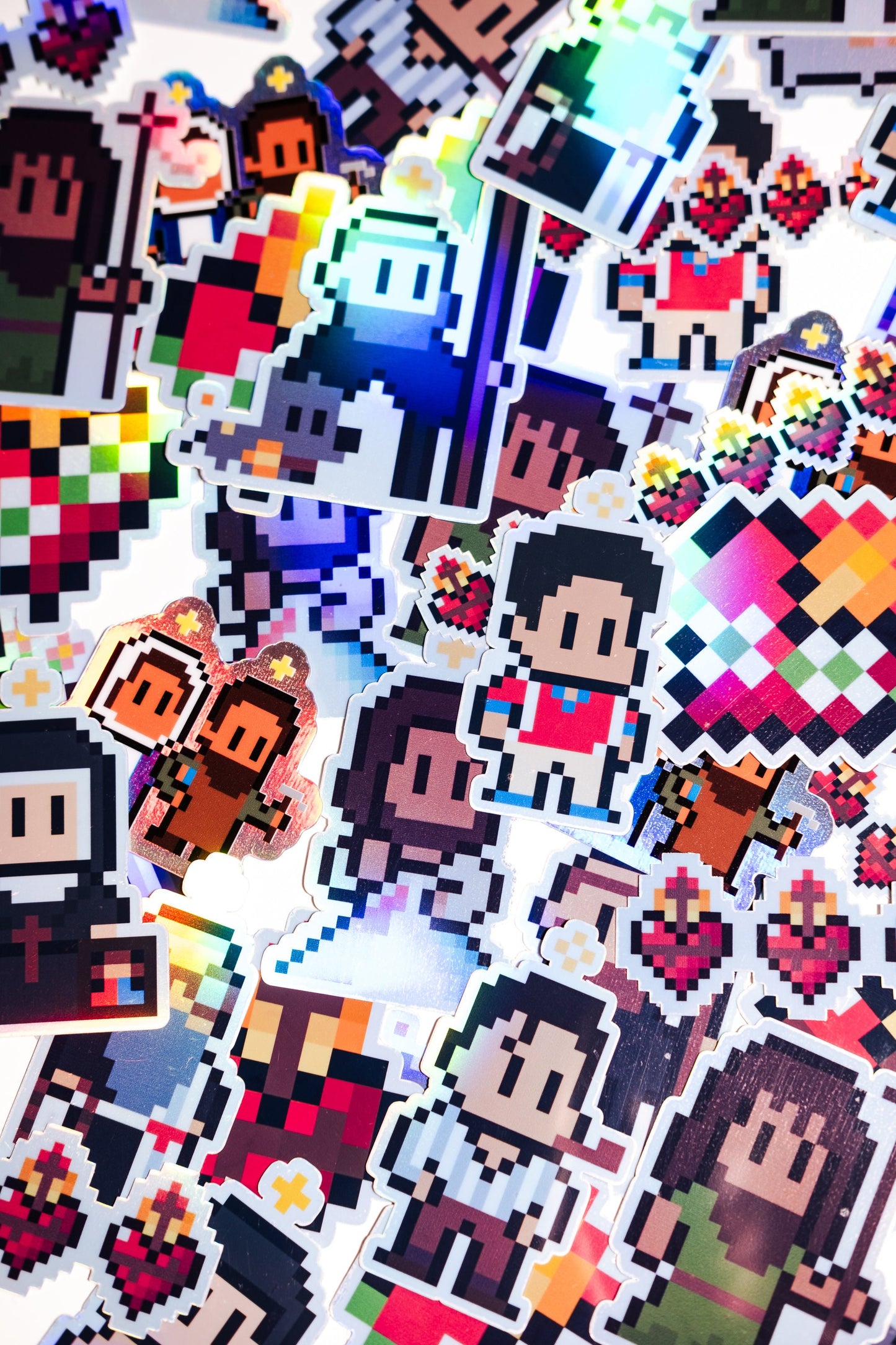 Holographic St. Francis of Assisi Video Game Sticker