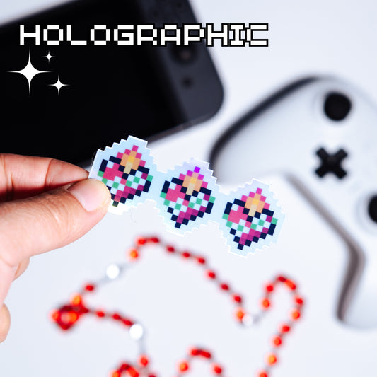 Holographic Most Chaste Heart of Joseph Small Health Bar Video Game Sticker