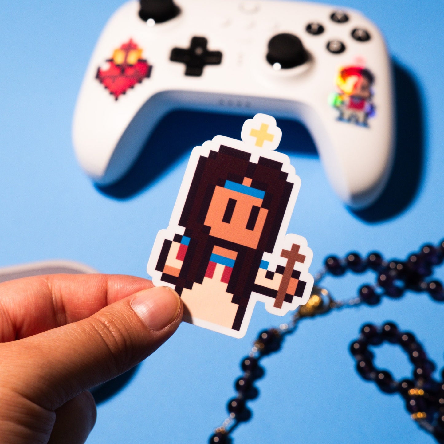 St. Kateri Tekakwitha Retro Video Game Sticker