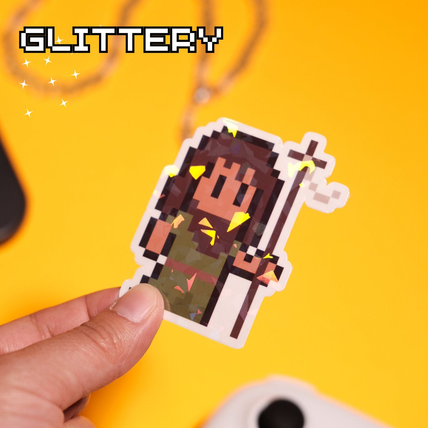 Glittery St. John the Baptist Video Game Sticker