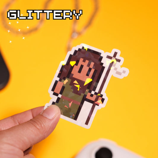 Glittery St. John the Baptist Video Game Sticker