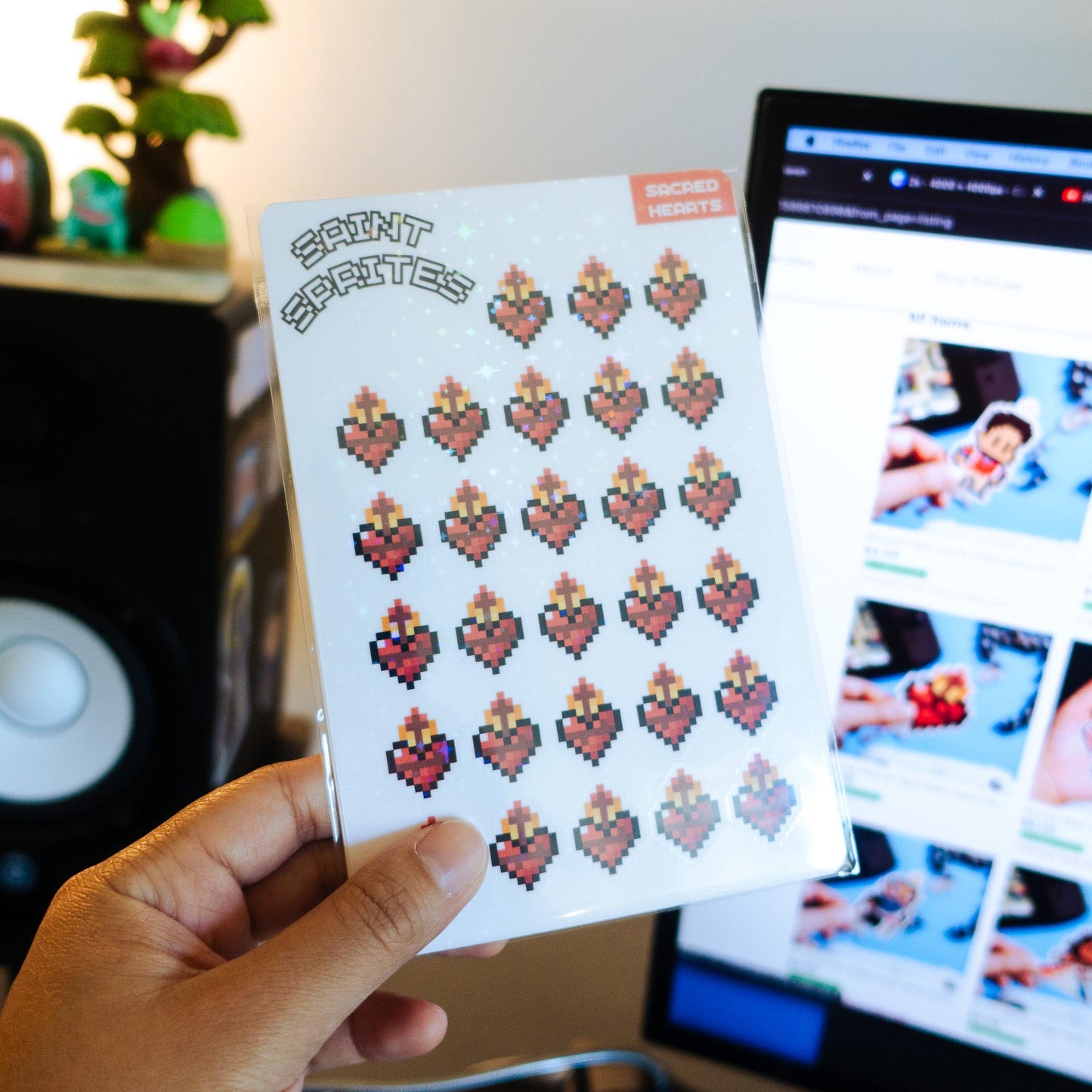 Sacred Heart Video Game Sprite Sticker Sheets
