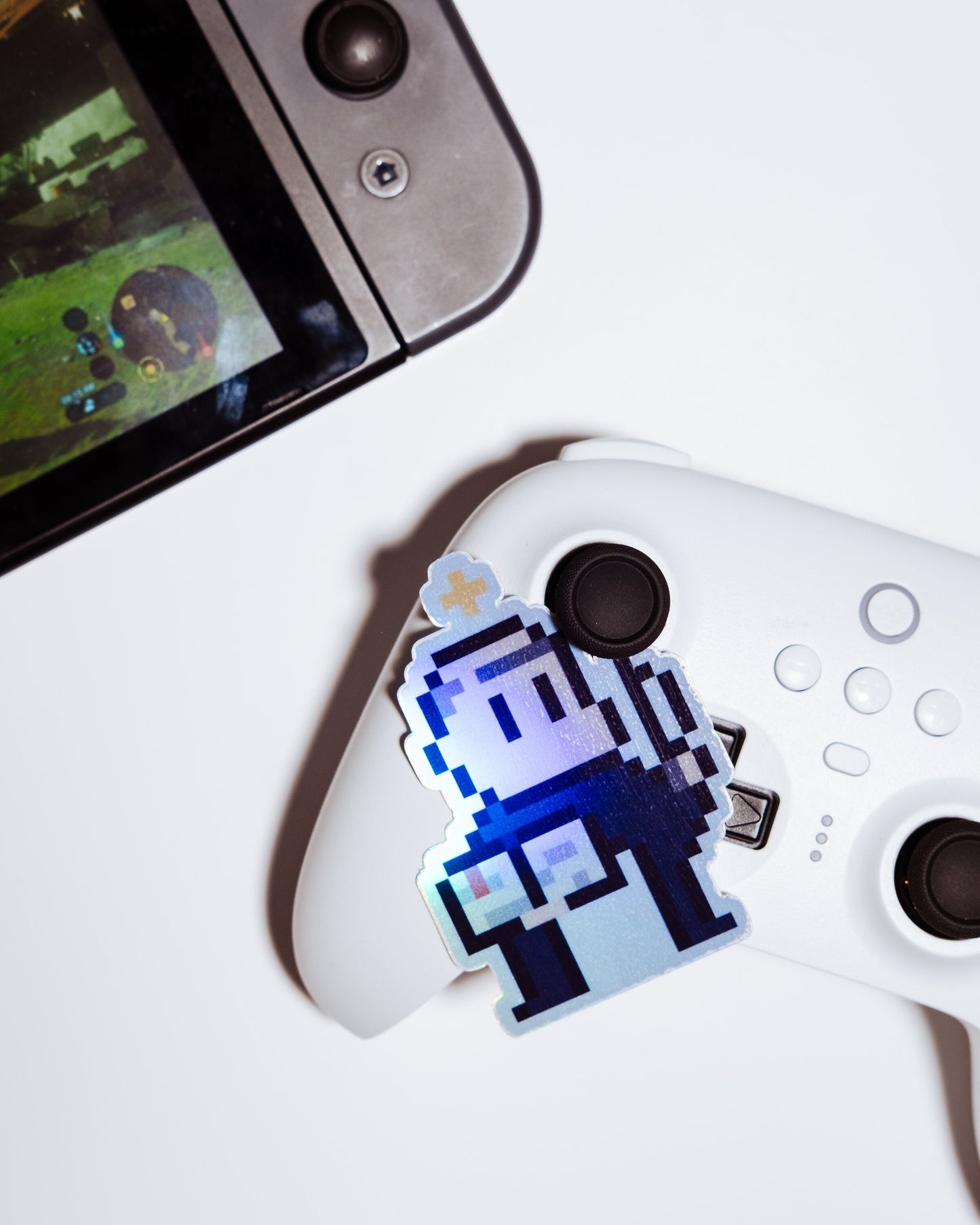 Holographic St. Thomas Aquinas Video Game Sticker