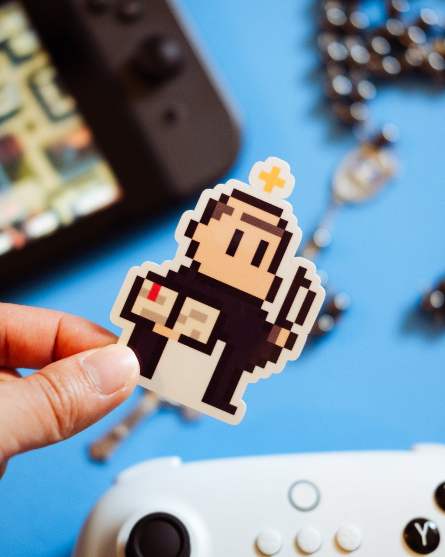 St. Thomas Aquinas Video Game Sticker