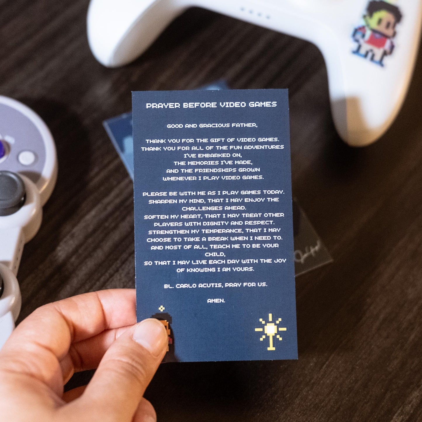 5-PACK Prayer Before Video Games Catholic Prayer Card