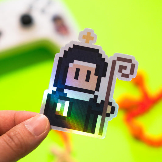 St. Scholastica Holographic Video Game Sticker