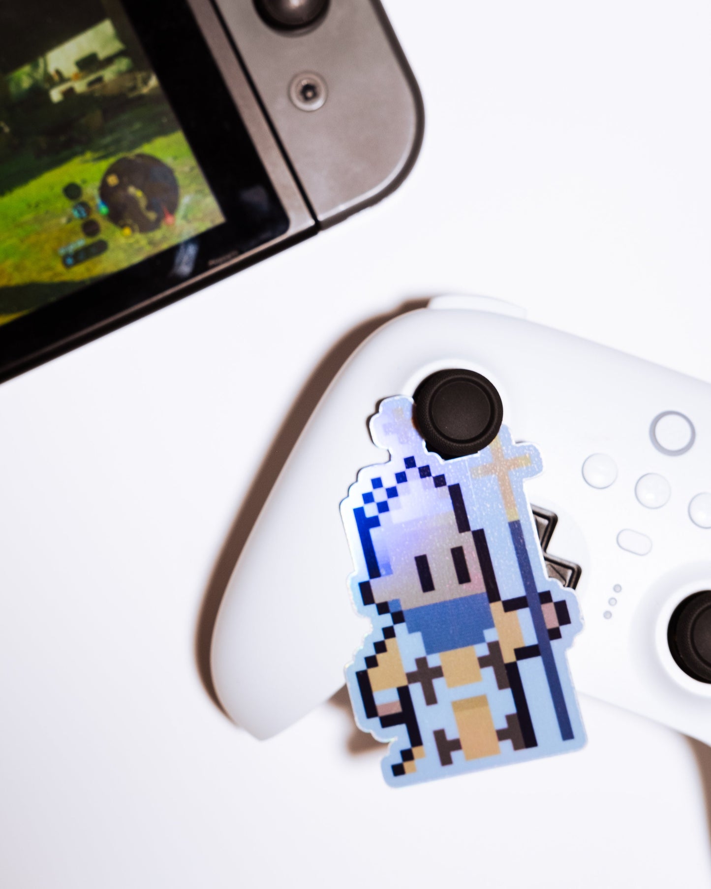 Holographic St. Ambrose Video Game Sticker