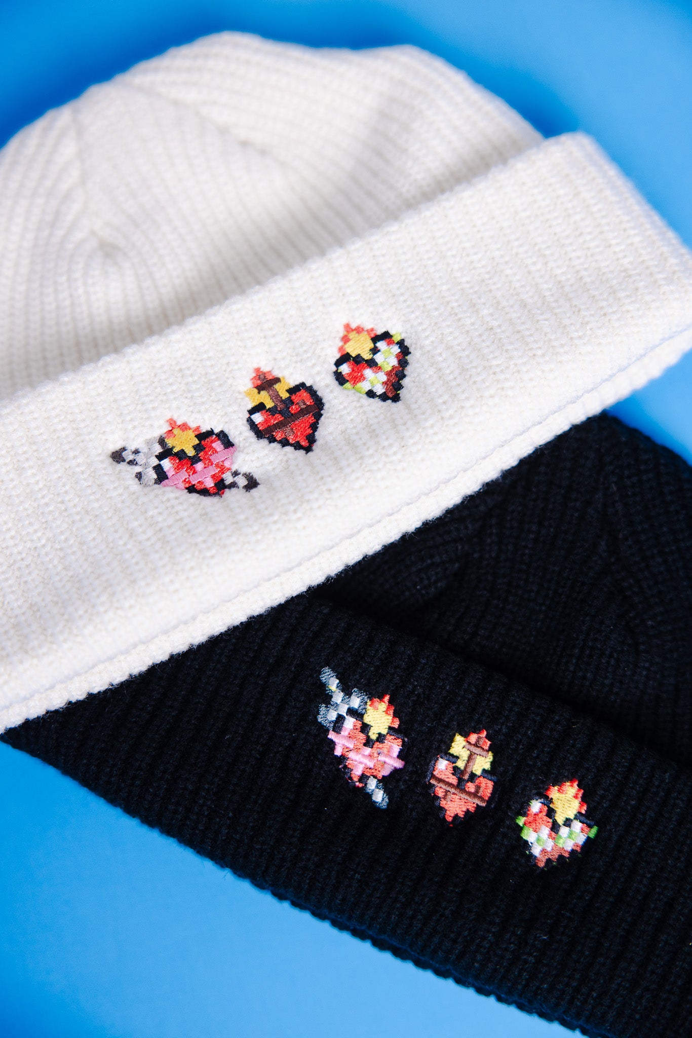 Holy Family Hearts Retro Video Game Beanie