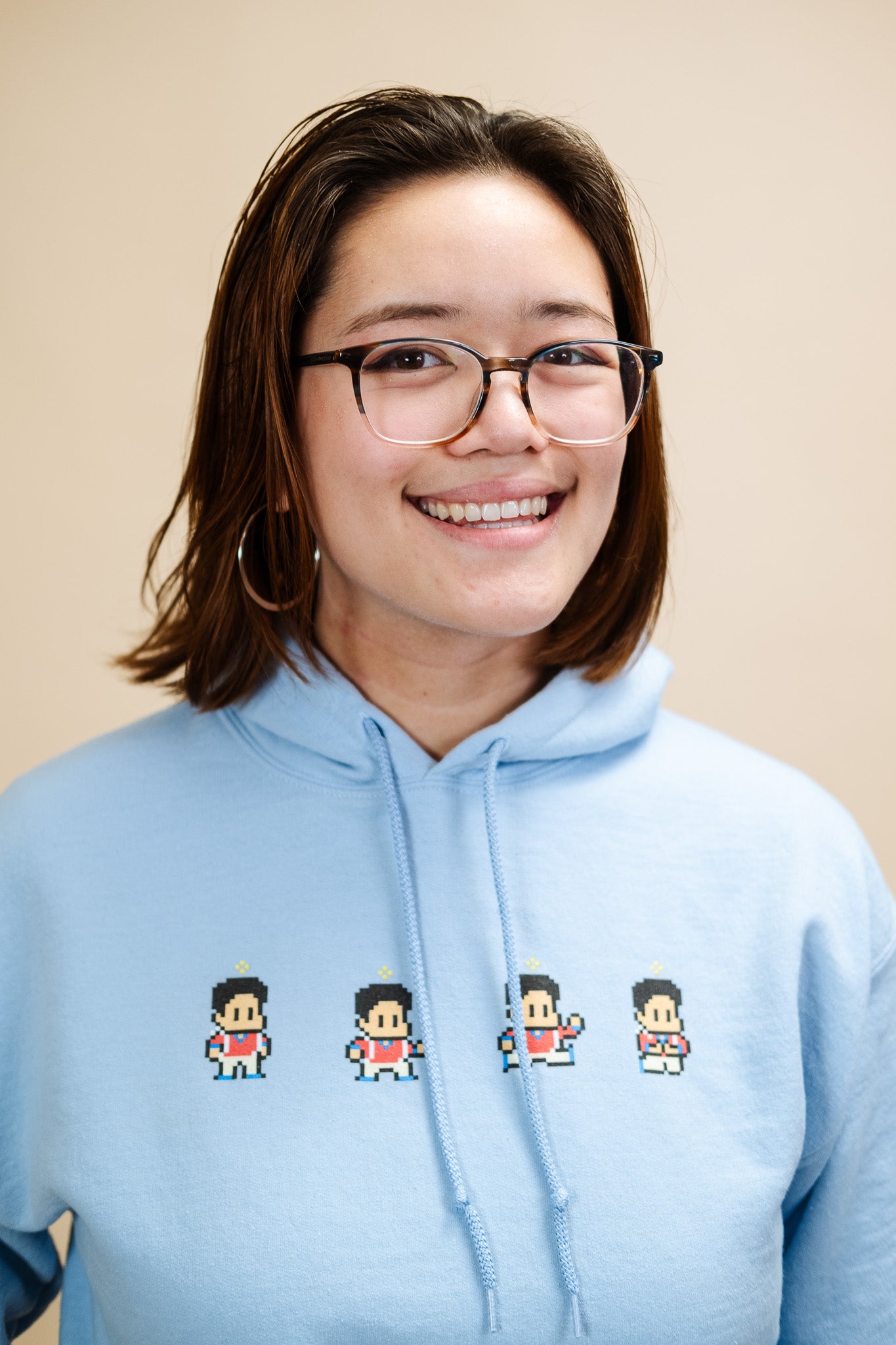 Retro, Video-Game-Style Blessed Carlo Hoodie