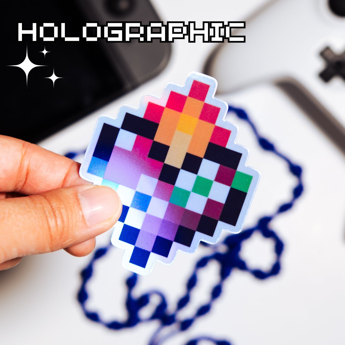 Holographic Most Chaste Heart of Joseph Video Game Sticker