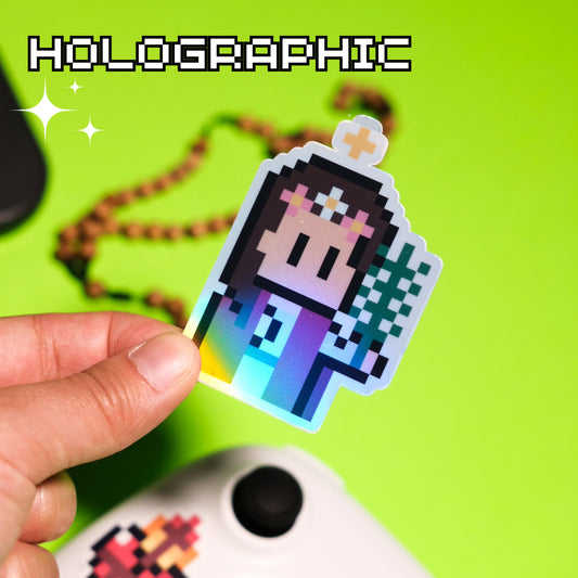 Holographic St. Philomena Video Game Sticker
