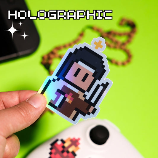 Holographic St. Teresa of Avila Video Game Sticker