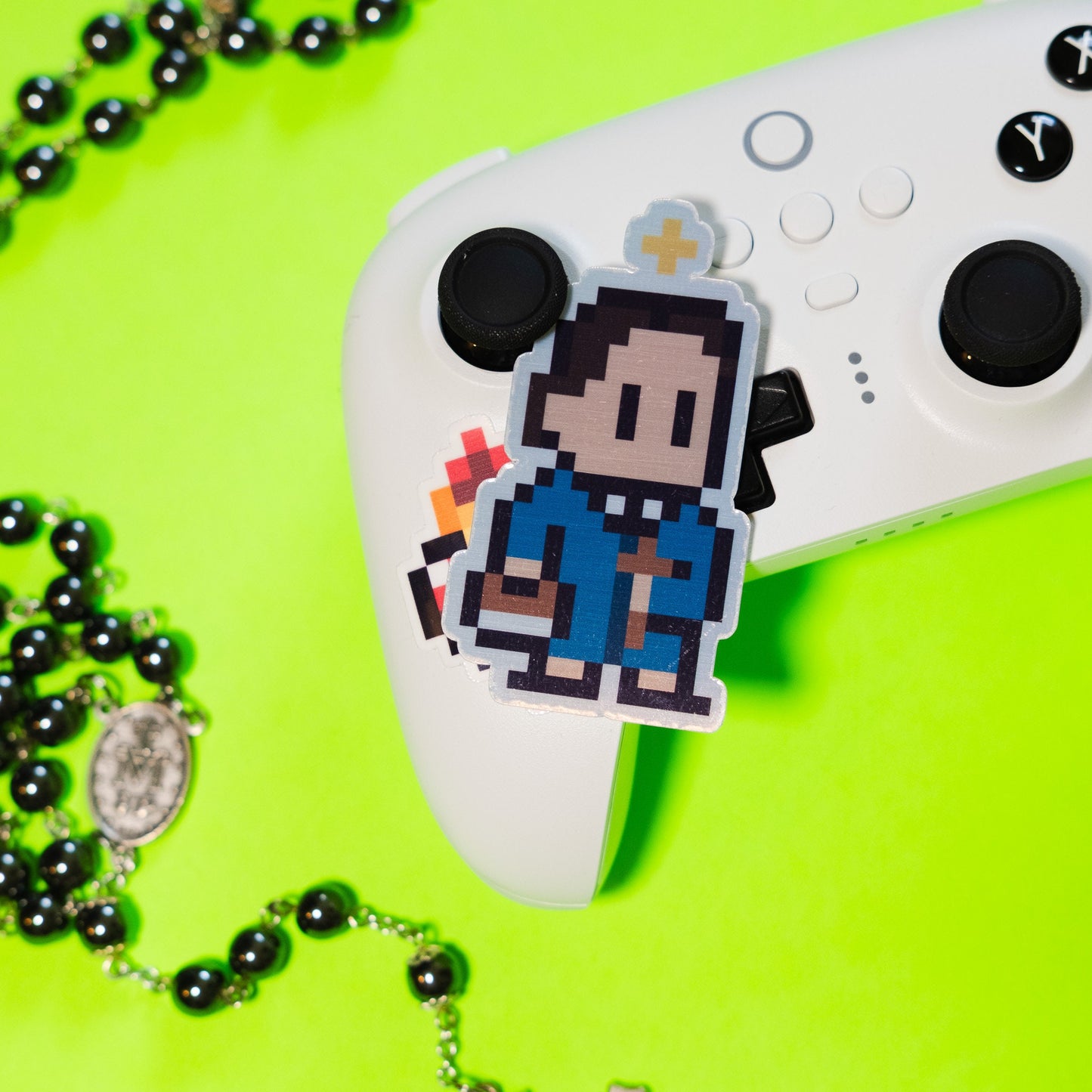 St. Edith Stein Holographic Video Game Sticker