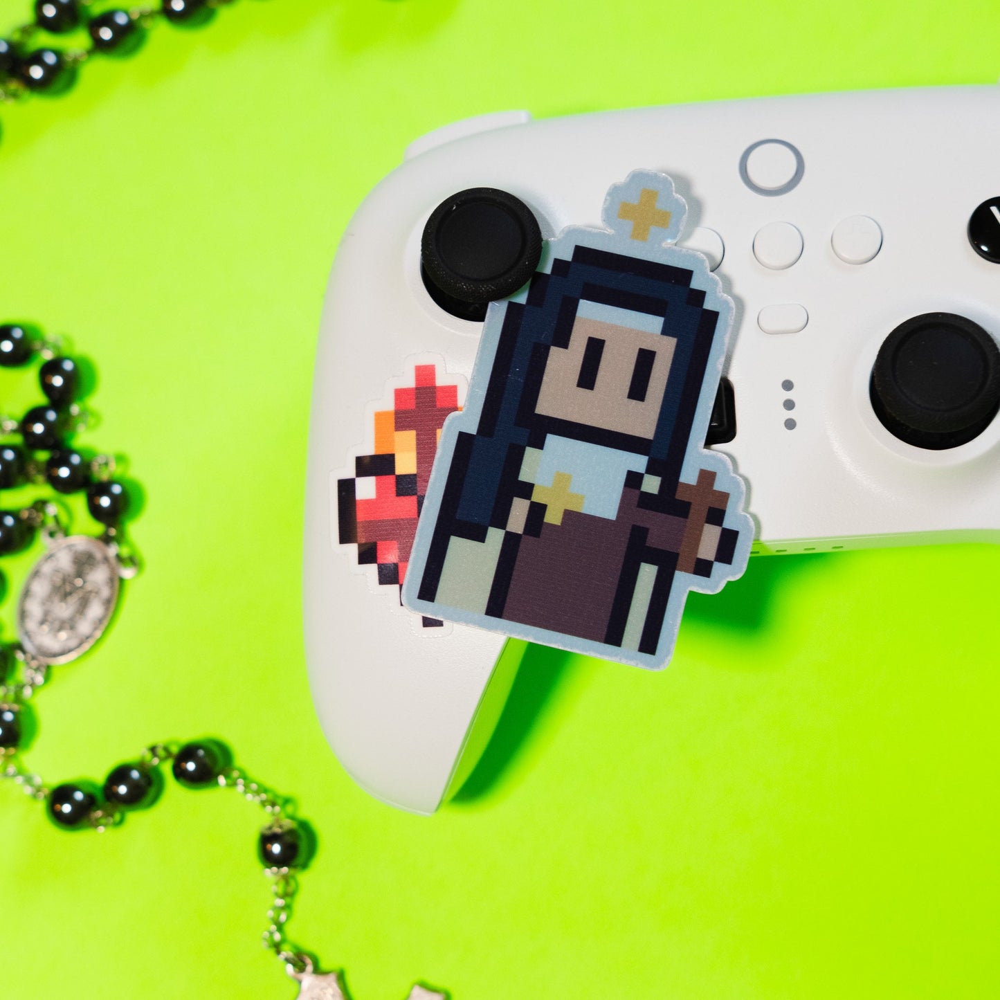 St. Teresa Benedicta of the Cross Holographic Video Game Sticker