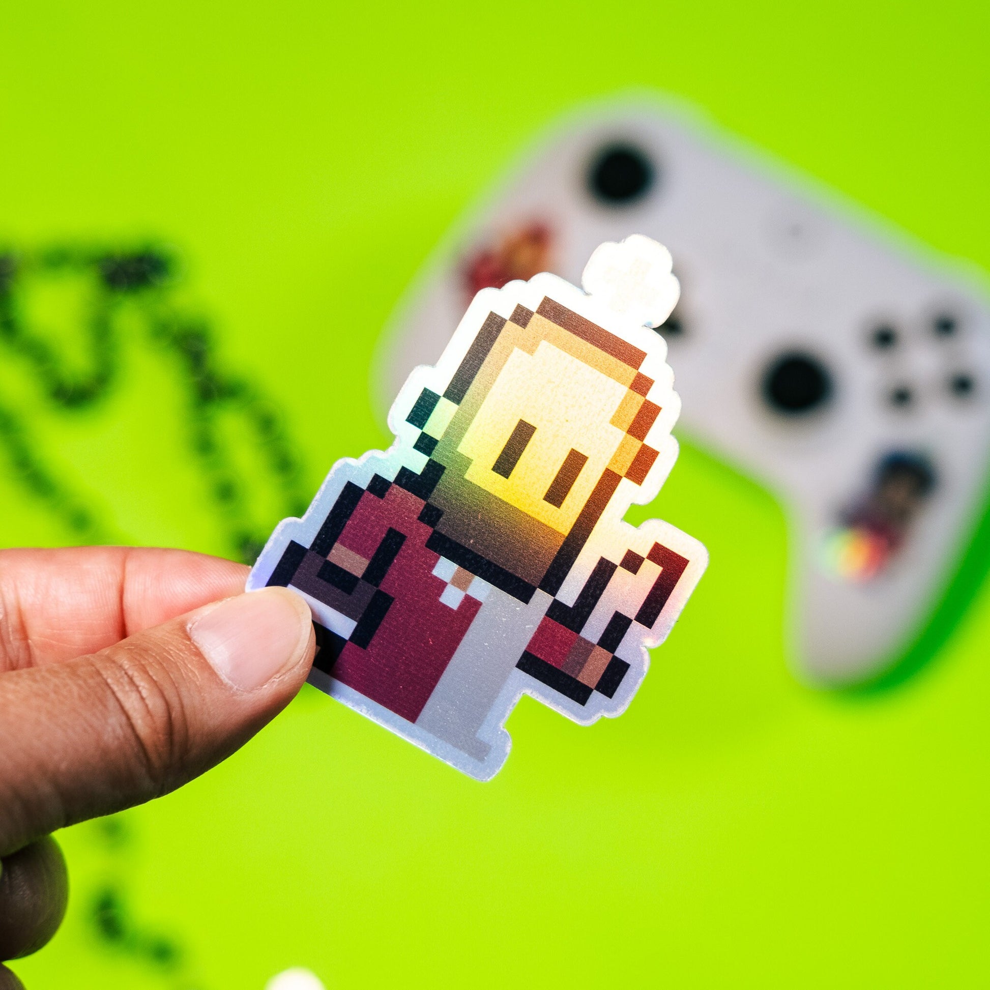 St. Bartholomew Holographic Video Game Sticker