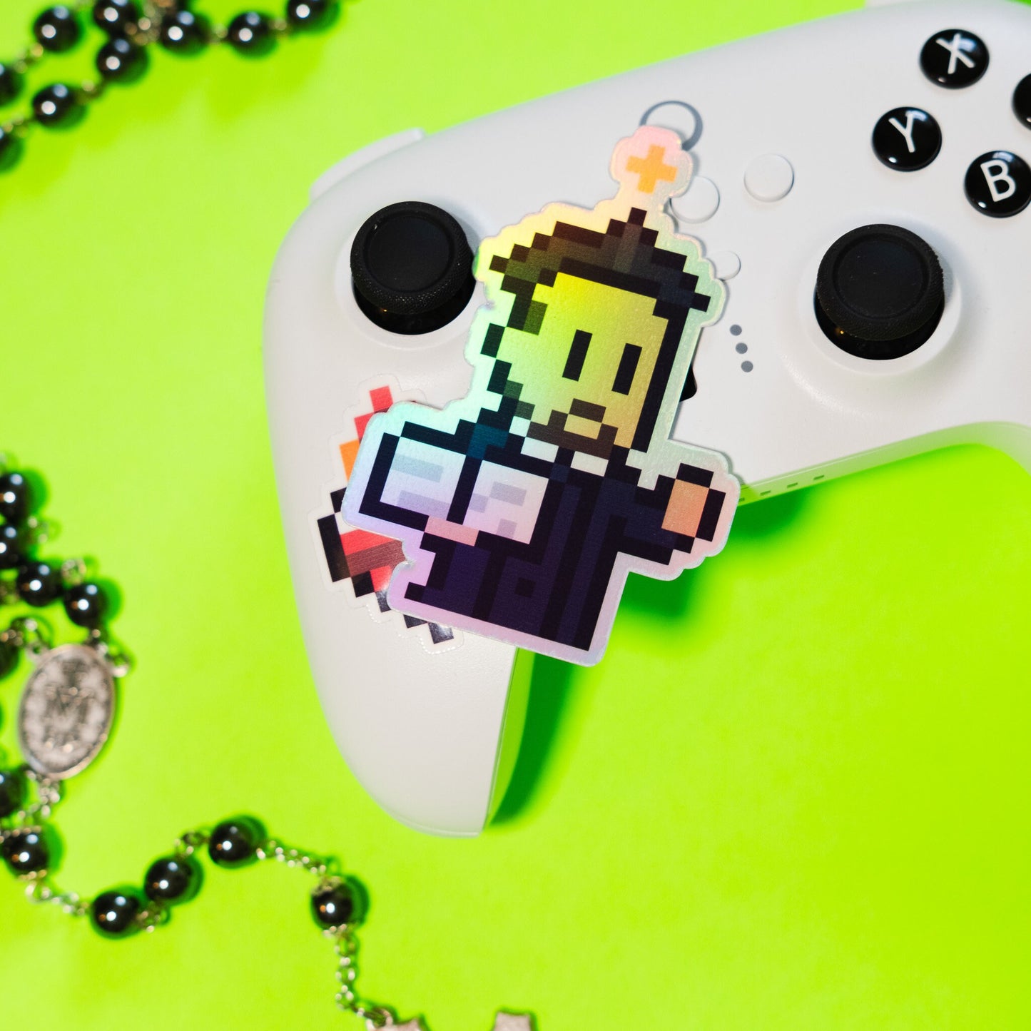 St. Ignatius of Loyola Holographic Video Game Sticker