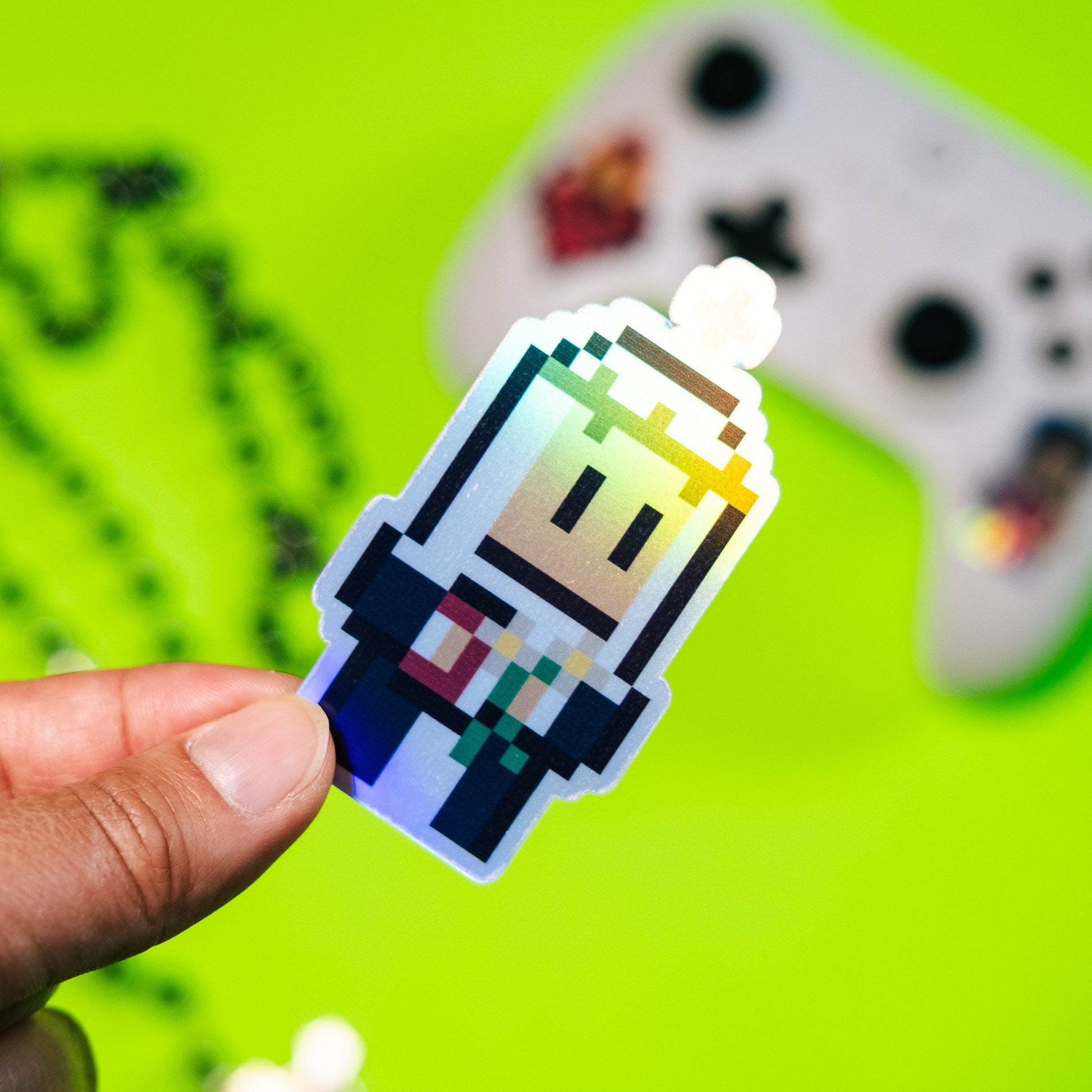 St. Catherine of Siena Holographic Video Game Sticker
