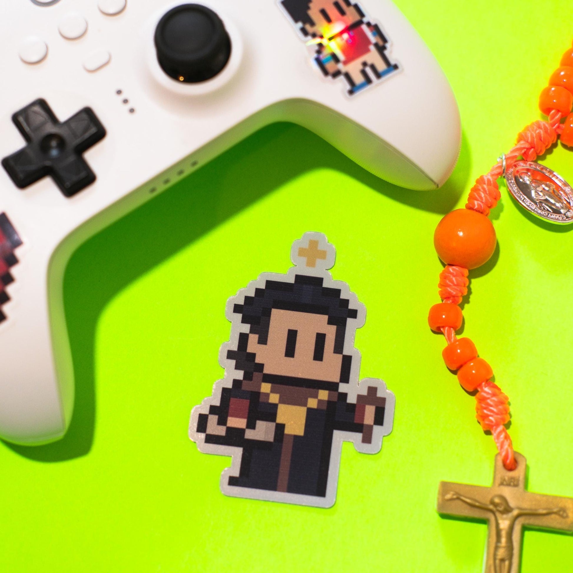 St. Thomas More Holographic Video Game Sticker