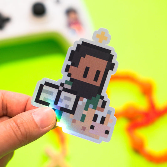 St. Luke Holographic Video Game Sticker
