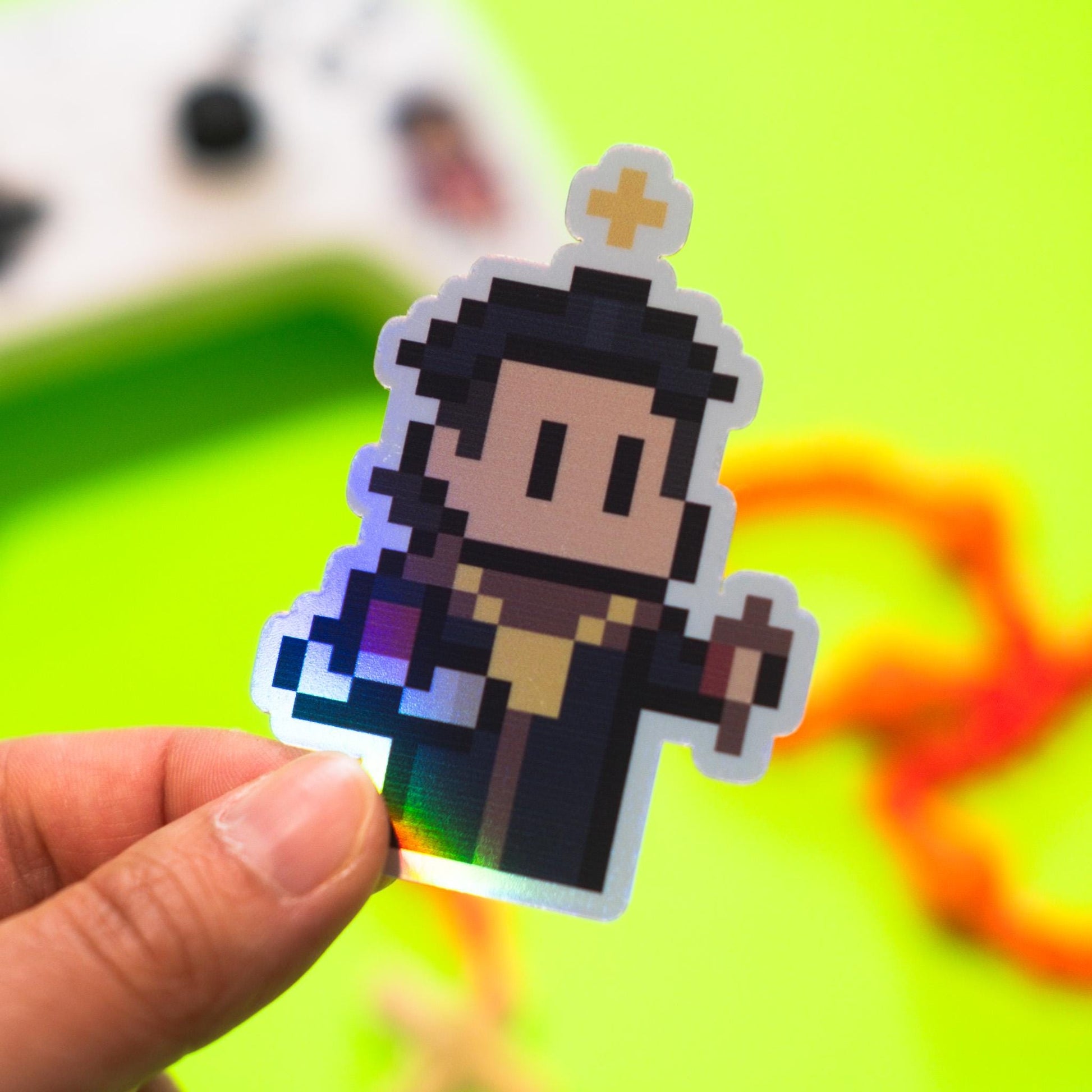 St. Thomas More Holographic Video Game Sticker