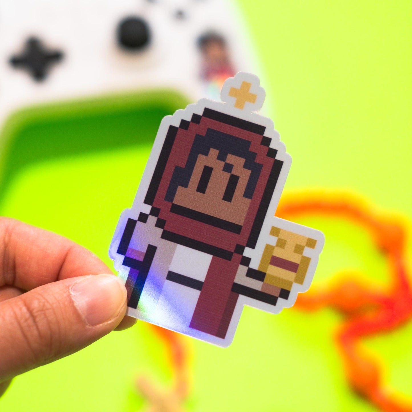 St. Mary Magdalene Holographic Video Game Sticker