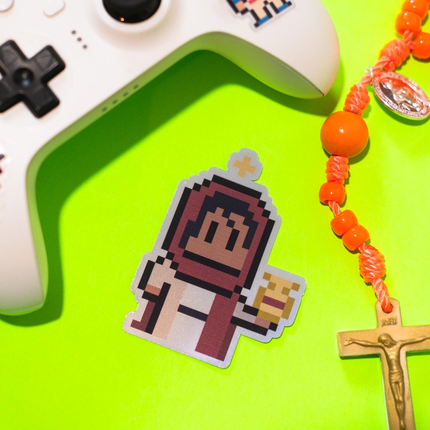 St. Mary Magdalene Holographic Video Game Sticker