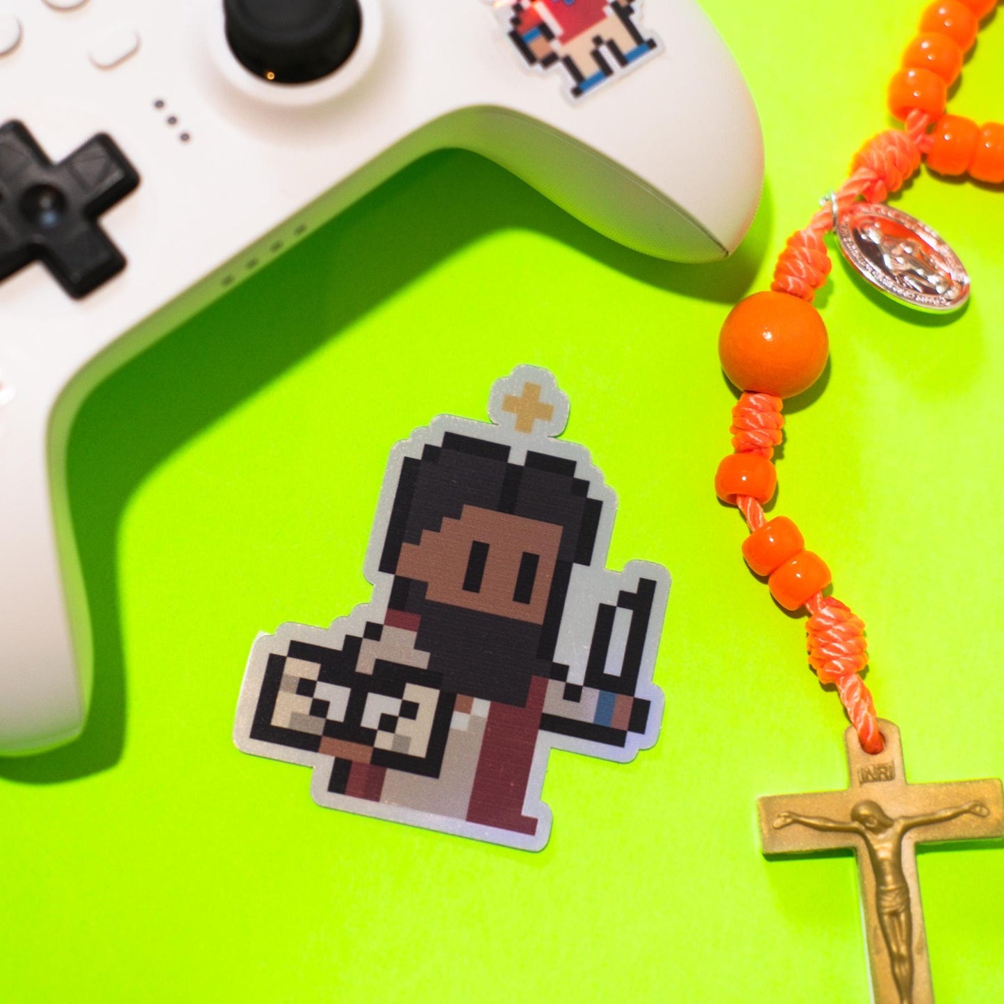 St. Matthew Holographic Video Game Sticker